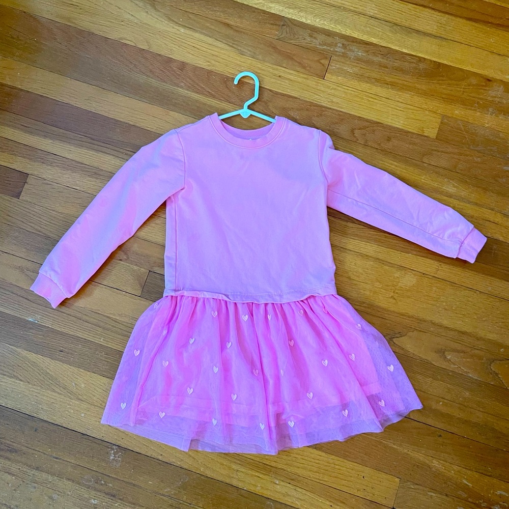 Hanna Andersson Pink Tulle Dress w/ Hearts